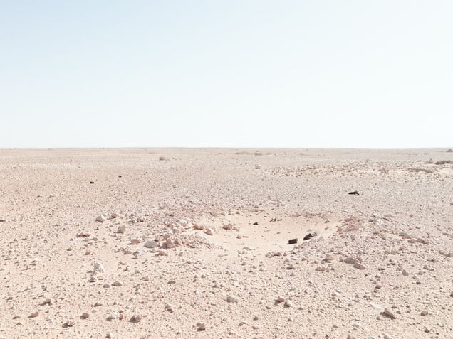 Infantry position, Bir Hachim Battlefield, Libya | From the book "Topography is Fate: North African Battlefields of World War II" | © Matthew Arnold Photography