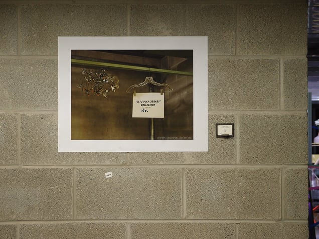 Installation view, one of '12Dislocations,' in Bookless,' Madison (WI) Public Library, 2012