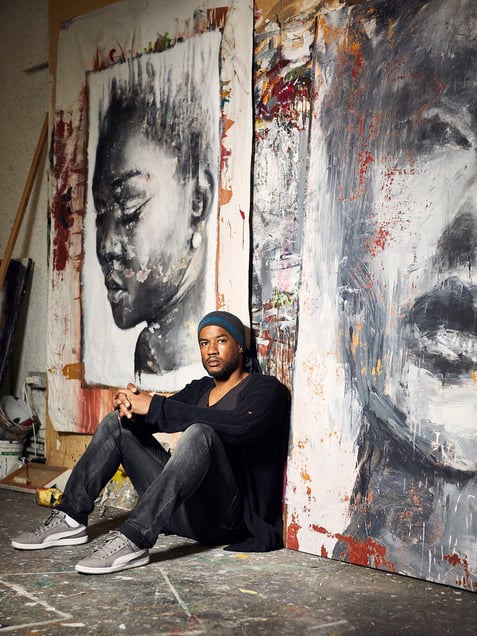 Christopher Luigi Kanku Veggetti, 40 years old, is an artist native of the Democratic Republic of Congo. He arrived in Italy when he was only a little boy and was later adopted, at ten years old, by a family living in the Brianza region. He studied graphic design however, his artistic journey actually began with a competition with his sister for winning best painting: "I painted a scarecrow while she had painted a horse. We took the paintings to a local artist's boutique who showed interest for my piece". Christopher has not cut ties with his African roots. Indeed, guided by his original and never banal outlook, he is to this day involved with the community of his country of origin on a personal as well as political and cultural level.