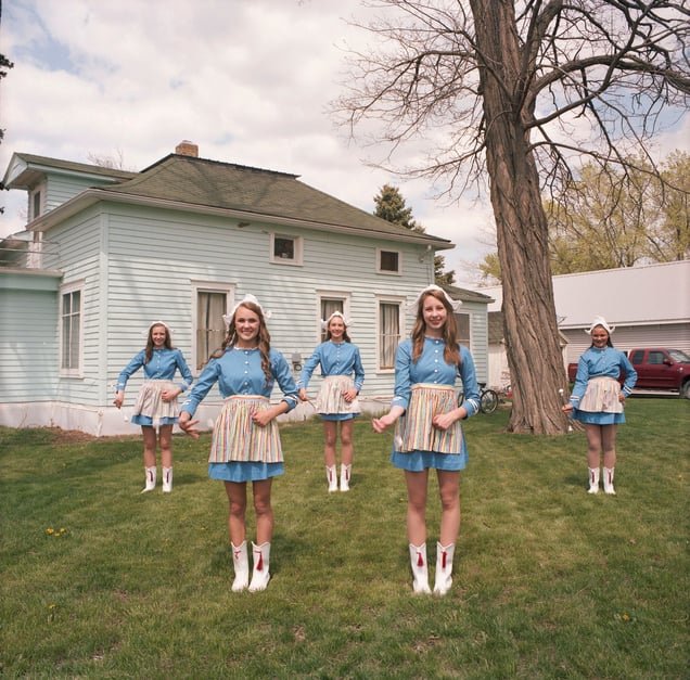 Dutch Cheerleaders, Tulip Festival, Orange City, Iowa, 2014
