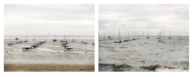 Grand Prize Winner, Portfolio Category, Lens Culture International Exposure Awards 2011
Southend-on-Sea, Essex. 10 September 2010. Low water 7:45 am, high water 2 pm, from the series Sea Change © Michael Marten