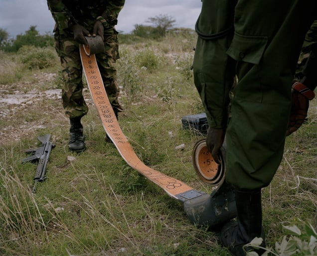 elephant collar, sera conservancy, northern kenya-from the series 'with butterflies and warriors'-David Chancellor