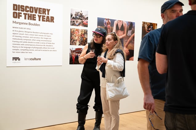 Opening reception at Leica Gallery, NYC, for LensCulture New Vision Awards exhibition. © Kellyann Petry