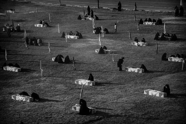 In recent years, the bodies of about 7,000 Iranian martyrs have been found and they have been buried under the name of 'Unknown Martyrs' due to the lack of their identity. At present, over 5,000 other martyrs are still in the Iraqi territories whose corpses are found and brought to Iran every few months. The mothers and families of other martyrs welcome the unknown martyrs when they are brought to