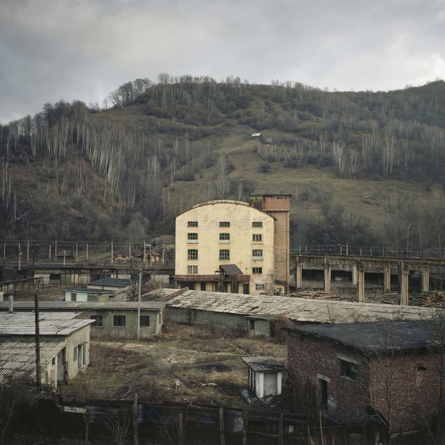 Abandoned factory, coal mining area