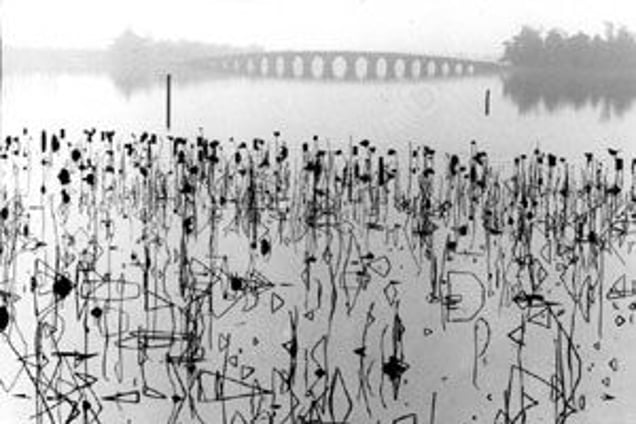Kunning Lake, near Beijing, 1964. Burri talkes about this photograph in the brief audio interview included here. © René Burri / Magnum Photos