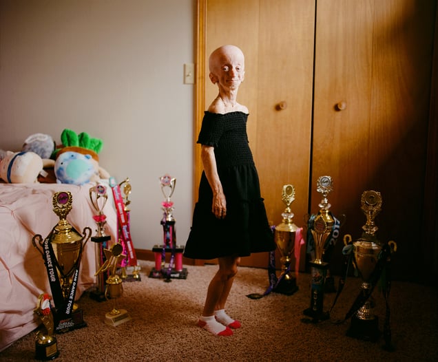 Kaylee and her Dance Trophies