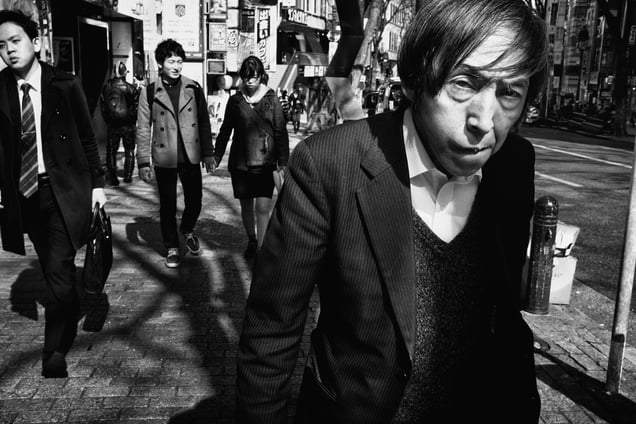 A Man with other people