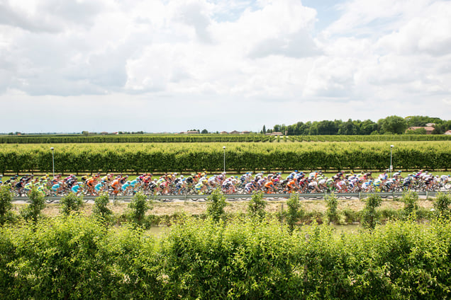 Stage: Emilia Romagna. The first 130 km of this stage, across the famed Po Valley, are mercifully flat.