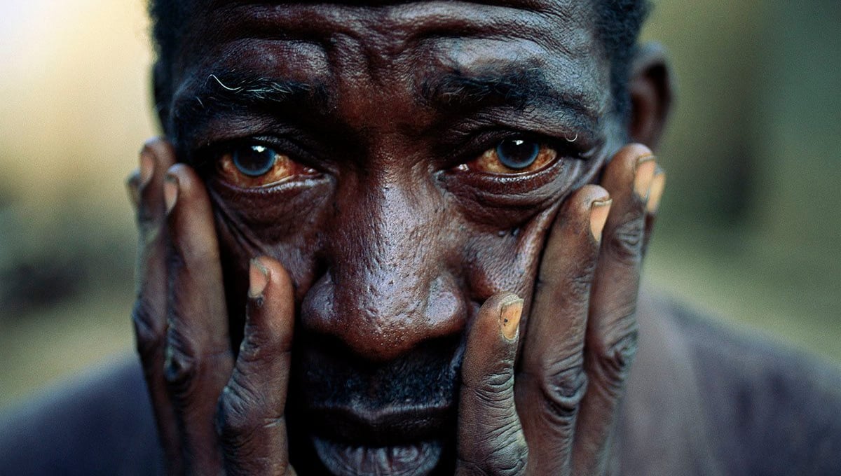 Portrait of a Hutu refugee, traumatized by the 1994 Rwandan Genocide. Rwanda. Kibuye, 1996.