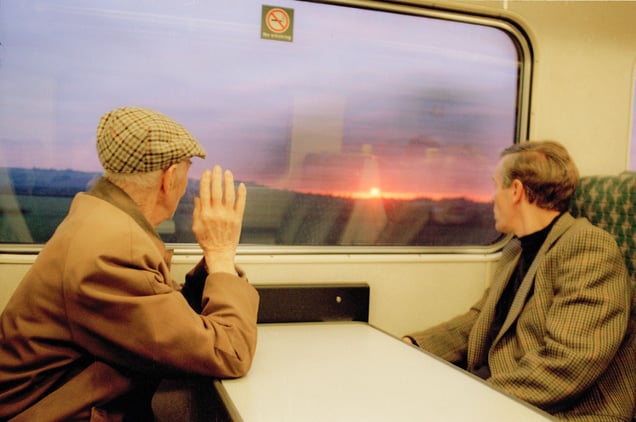 Father and Sunset. From the exhibition "Landscapes" © Tom Wood