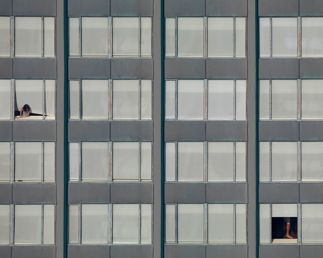 From the series "The Transparent City," where architectural abstraction meets high-tech voyeurism in a study of downtown Chicago.