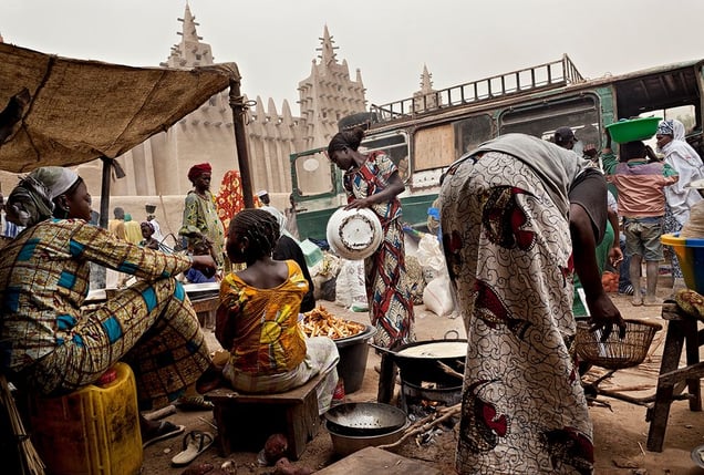 Djenné, Mali: Thursday is the town’s 'trade day'. Market is full of people.  © Matjaz Krivic