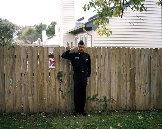 Sharrod (salute). From the series "I slowly watched him disappear" © Jason Hanasik
