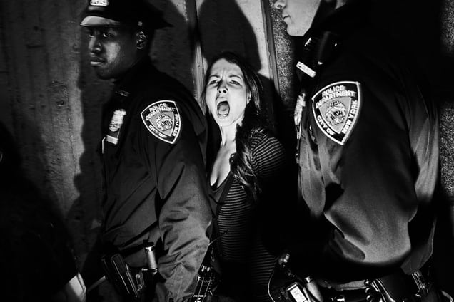 2nd prize People in the News Singles: © Tomasz Lazar, Poland New York, USA, 25 October. Arrest of protesters in Harlem, New York City, during a demonstration against police tactics and income inequality.