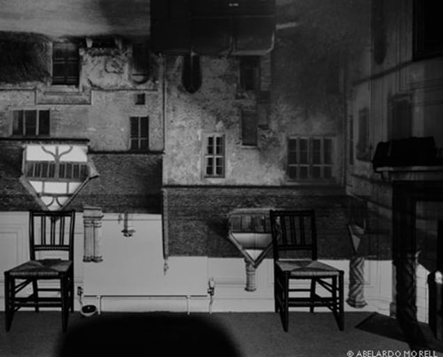 Camera Obscura Image of the Courtyard Building, Lacock Abbey, England, March 16, 2003 © Abelardo Morell