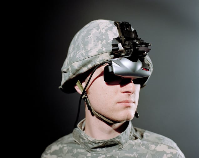 Headgear, 2008, from the PTSD series, project ‘Virtual Iraq’. Courtesy of the artist.