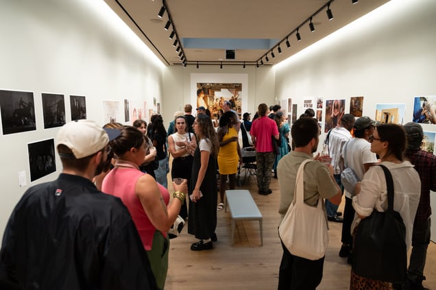 Opening reception at Leica Gallery, NYC, for LensCulture New Vision Awards exhibition. © Kellyann Petry