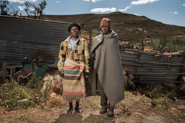 Noebejara Tau with his wife - Matelile, Lesotho 2015
