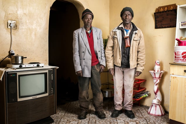 Dyamara Jibhana (right) with his brother Phillip - Queenstown, South Africa 2015