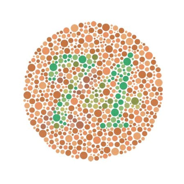 One example from the Ishihara color blindess tests