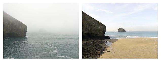 Grand Prize Winner, Portfolio Category Lens Culture International Exposure Awards 2011
Trebarwith strand, Cornwall. 21 and 22 March, 2011. High water 5 pm, low water 12:30 pm, from the series Sea Change © Michael Marten