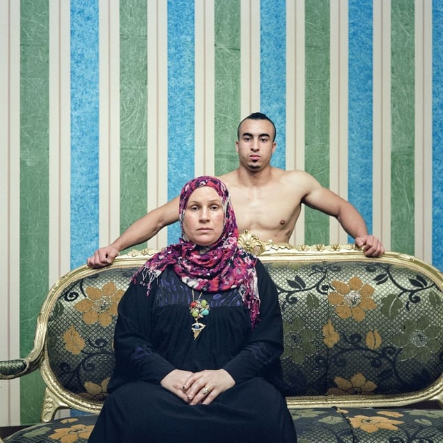 Why is the image of the mother?son relationship so powerful? Because the son, by his nudity, looks as fragile as he was on the day of his birth? Because the mother seems fulfilled by the presence of son, who completes her? © Denis Dailleux, France. Shortlist, People, Professional competition. 2014 Sony World Photography Awards