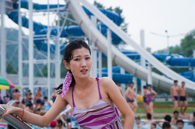 Outdoor pool in Pyongyang, August 12th, 2012.