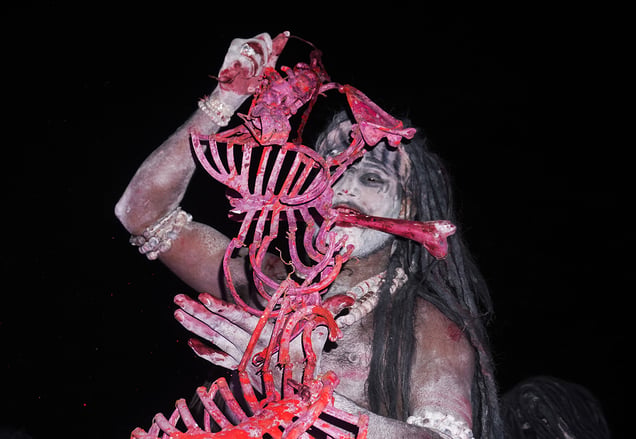 Shiva’s followers mark their bodies with the truth of decay.