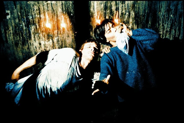 February 1998, Brancoveanu canal. Florie's birthday, Mia and Laurentzio having drugs, a little while after Mia felt bad because of all the drugs she had. She lied on the floor calling for help. Most of the children around didn't listen to her, until one of them seemed to care for her, shaking her to wake her up, from Survival Under © Flore-Aël Surun (France), from the exhibition Beyond Walls: Eastern Europe after 1989. Courtesy of Tendance Floue, France and the Noorderlicht Photofestival 2008.