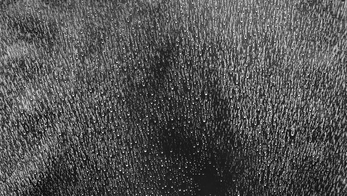 Rainstorm #9 (Puna, April). Unique gelatin silver photogram of rain. 34x42 inches, 2014