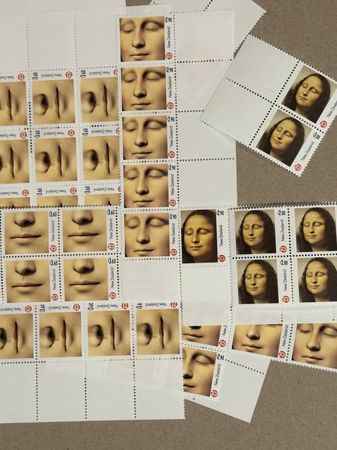 mona lisa stamps