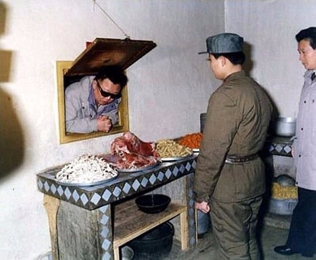 Kim Jong Il Looking at Things