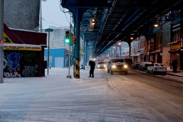 Man Hitting His Head -  Under the El 4:30PM
