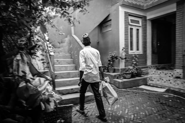 He is a completely different person once he reaches home.
