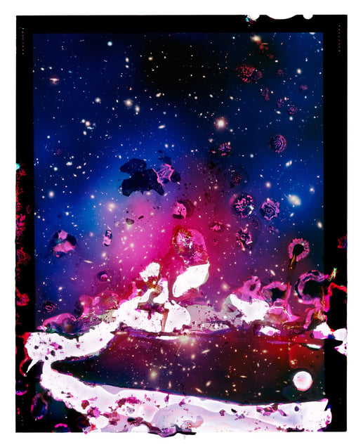 A Photograph of Pandora's Galaxy Cluster Eaten by Bacteria Found in My Cat's Litter Box