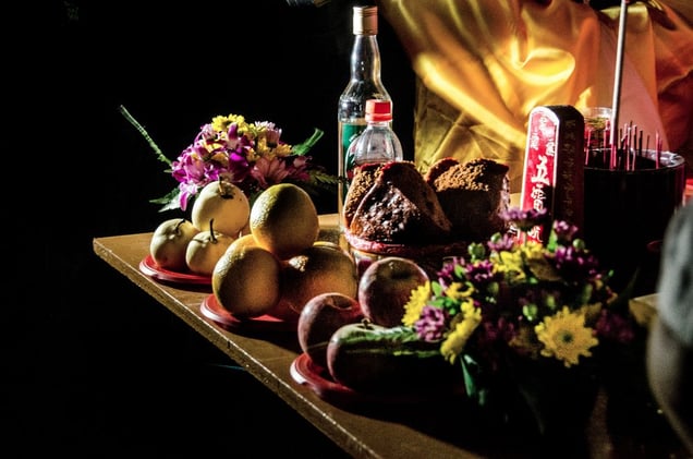 Offerings for the dead,Taoist Ritual© Amrita Chandradas