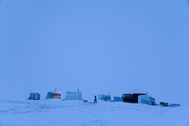 Dolgan reindeer herders camp. Anabarskiy ulus. December, 2007 © Evgenia Arbugaeva,