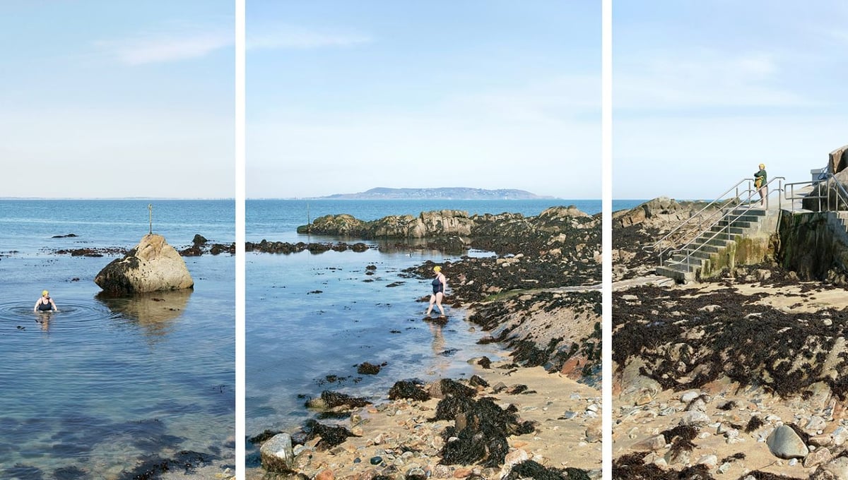 Sandycove Bather, from the series "Jumping for Joyce © Michael Marten