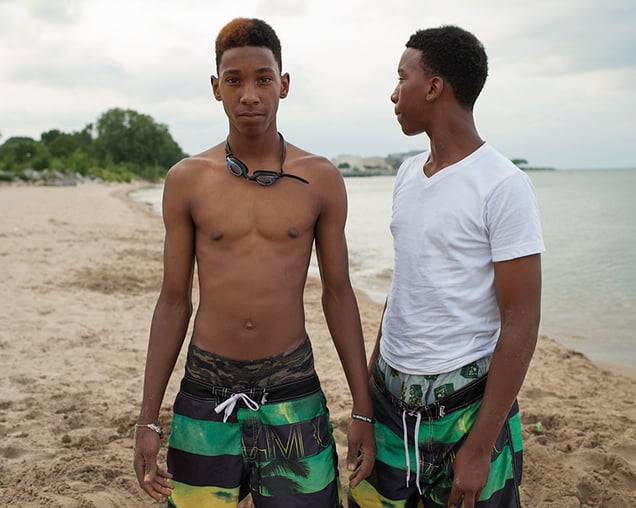 Twins, Greenwood Beach, Evanston, 2014
