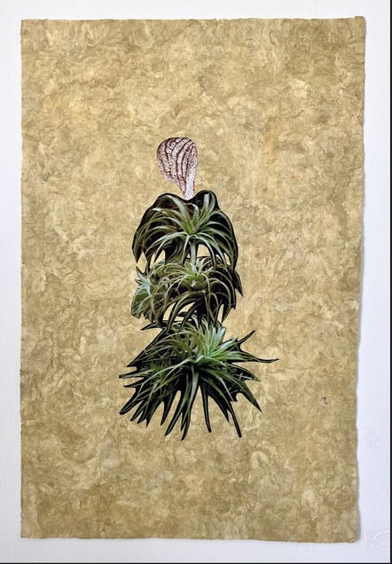 © Lucia Pizzani, Tina, 2024, Amate Collages series, Original photo on Amate paper. Victoria Law Projects x Lucia Pizzani