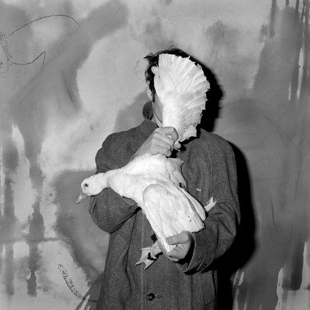 Blinded. From the series "Asylum of the Birds" © Roger Ballen