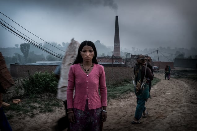 Portrait of a Woman. Brick Factory, Nepal,