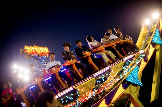 Amusement park in Pyongyang, June 19th, 2011.