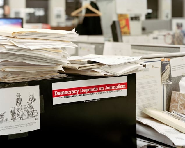 Democracy Depends On Journalism, 8:33pm, 2012 © Will Steacy