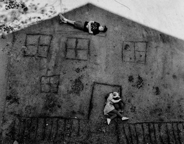 Laura and Brady in the Shadow of Our House, 1994 © Abelardo Morell