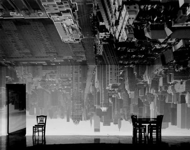 Camera Obscura Image of Manhattan View Looking South in Large Room, 1996 © Abelardo Morell