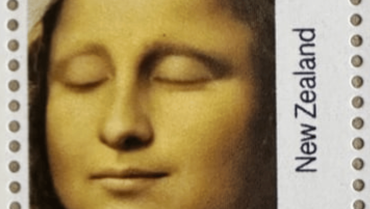 Mona Lisa $2.90 New Zealand Postage Stamp