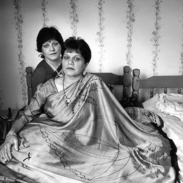 Deepa and Daksha, in Deepa’s room, Upper Norwood, London, 1997. From the series "Twinspotting" (Dewi Lewis Publishing, 1999). Photographs courtesy Ketaki Sheth and PHOTOINK