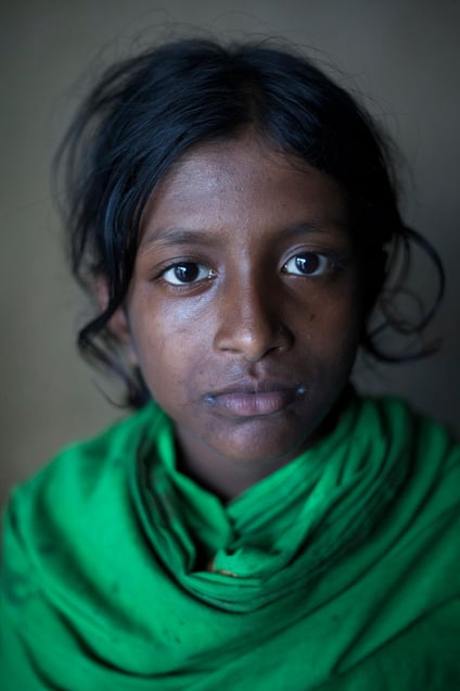 Mariam, age 12, a student of class four in a govt. primary school, lives at Khanpara village in Satkhira district. Every year her school remains closed during the monsoon due to flood water.